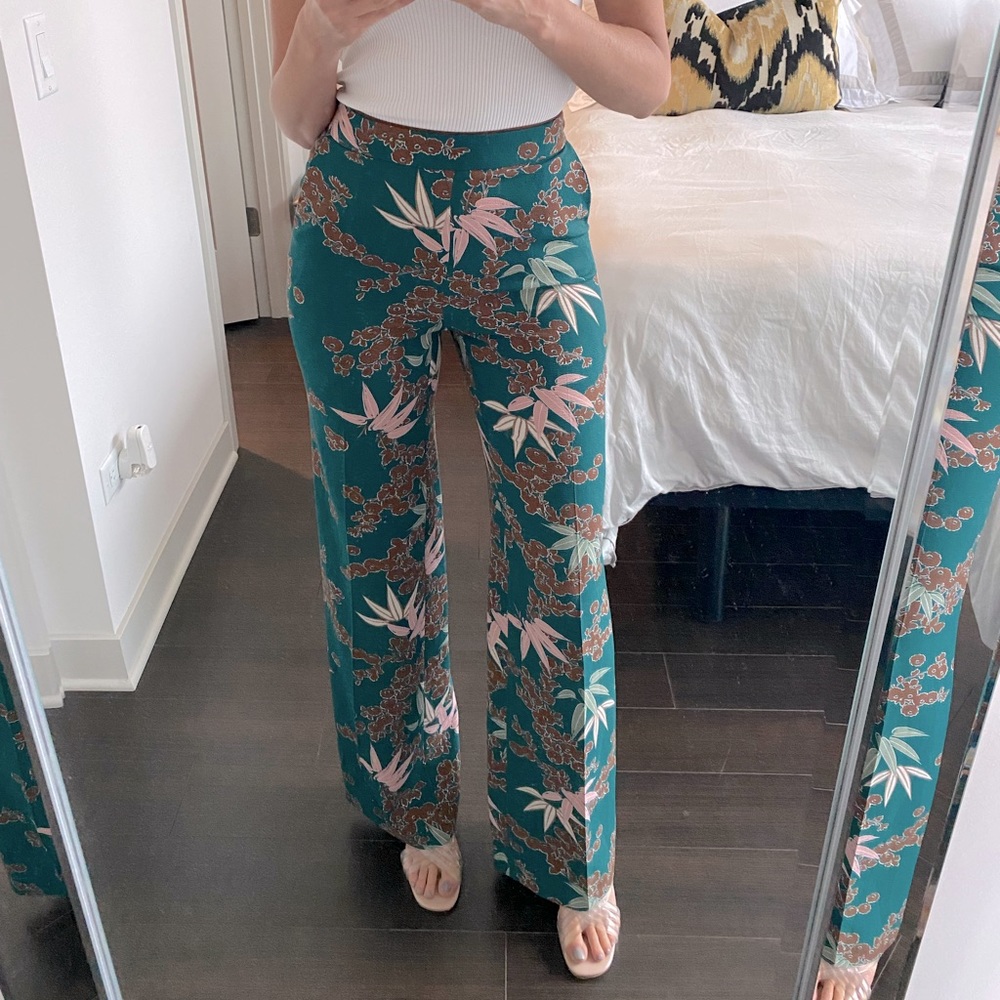 Zara floral printed trousers